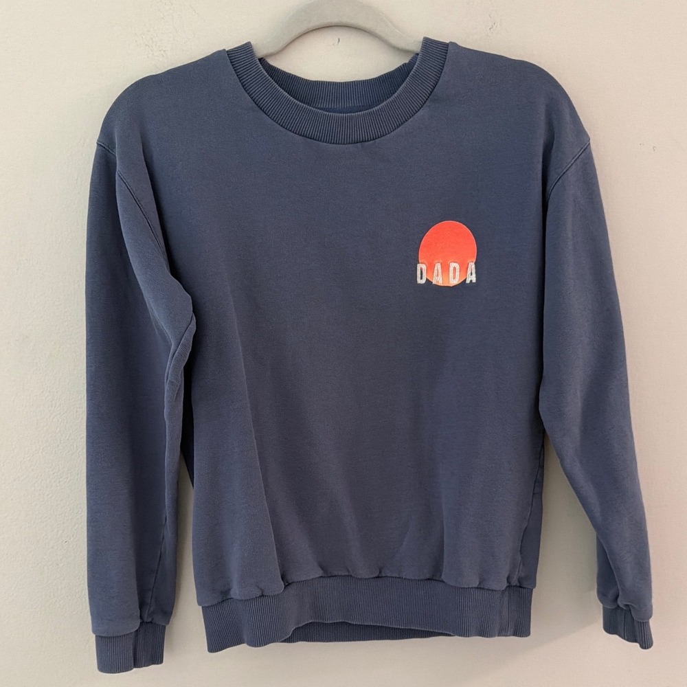 Dada Sport Equestrian Paris Blue Cotton Graphic Crewneck Sweatshirt Womens Xs View 2